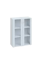 CN 3 - 8S skříň, 2-dveřová/prosklená, 1100x800x400, bílá